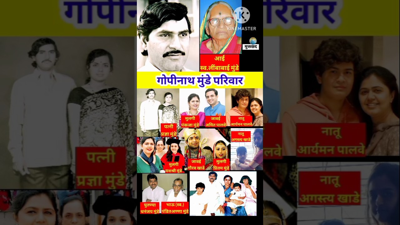 गोपीनाथ मुंडे परिवार | Gopinath Munde Family | गोपीनाथ मुंडे फॅमिली | #shorts #shortsfeed #trending