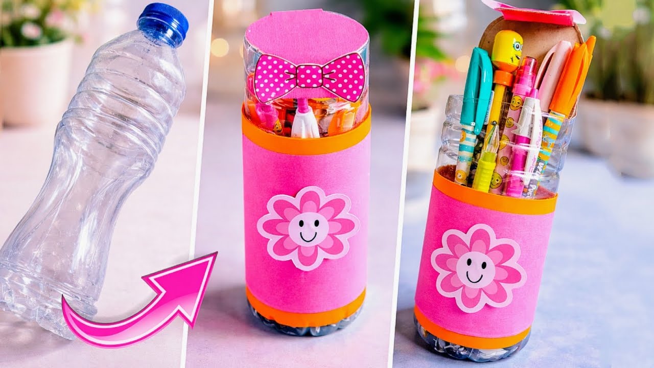 Пенал из пластиковой бутылки | школьные принадлежности | своими руками | творчество | поделки из ...
