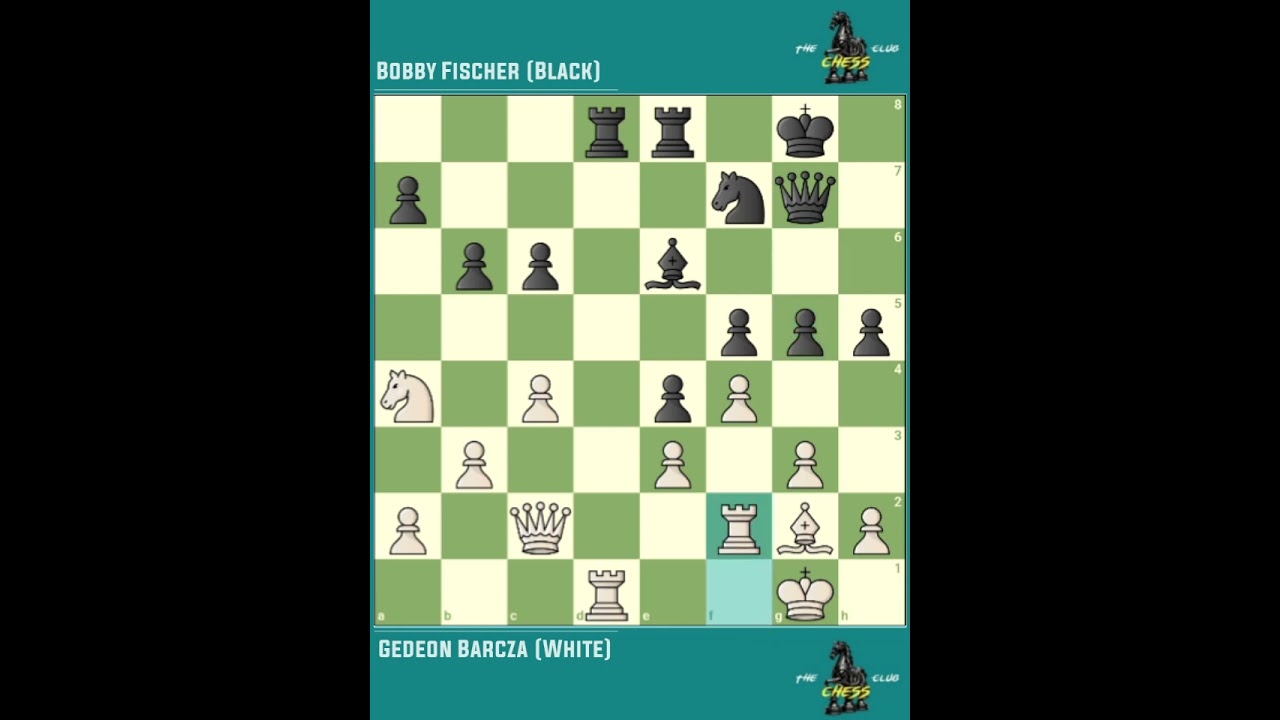 Barcza Gedeon vs Bobby Fischer ◉ It Chess Match ‖ Zurich → Switzerland (1959)