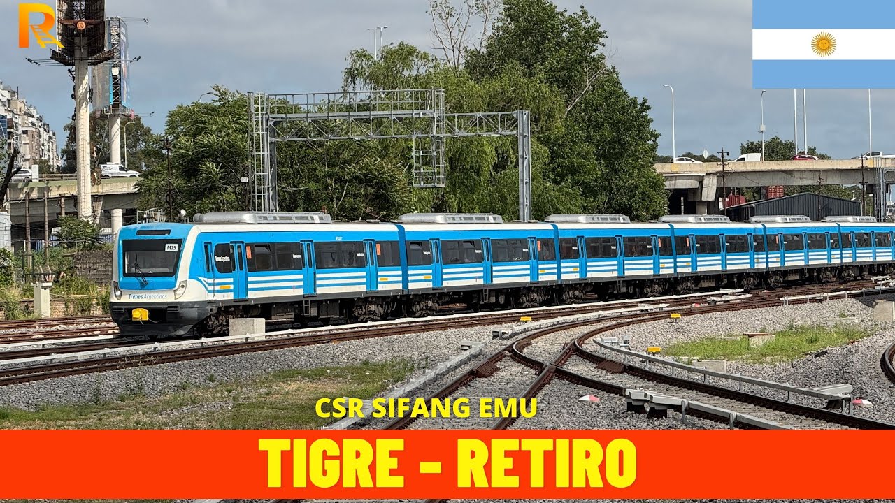 Cab Ride Tigre - Retiro (Mitre Line, Buenos Aires - Argentina) train driver's view 4K