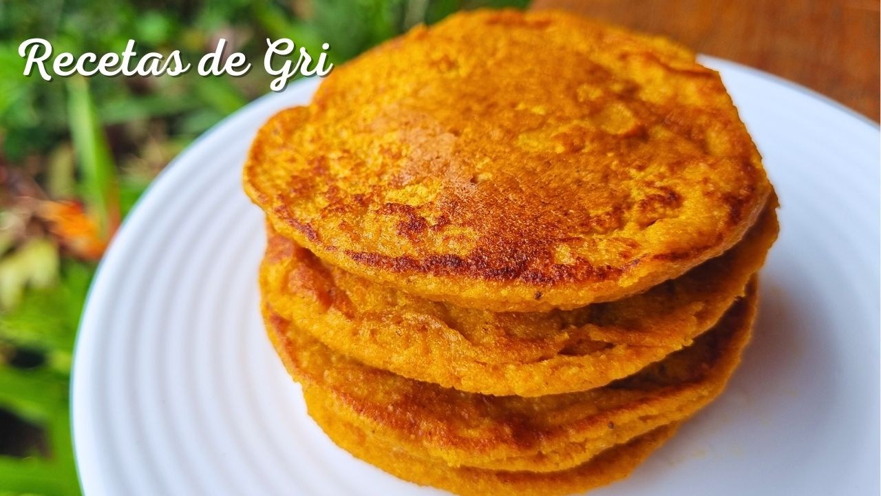 🥕PANCAKE de Zanahoria, Sin Huevo, Sin Lácteos - DESAYUNO SALUDABLE - Recetas de Gri
