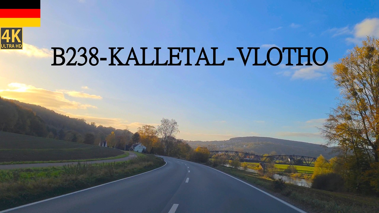 4K Driving Through Villages and Fields After Lemgo B238 Kalletal - Till Vlotho Lippe OWL Germany