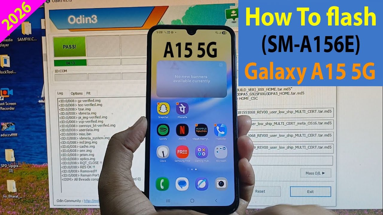 How To flash Samsung A15 5G (SM-A156E)