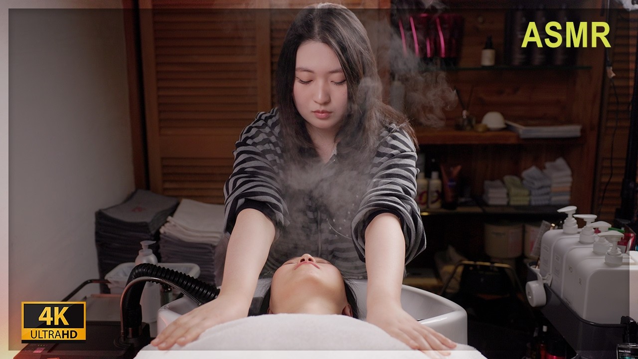 ASMR 4K 😪 Спа-процедура для головы ☁️ Мытье головы и массаж кожи головы, чтобы вы уснули