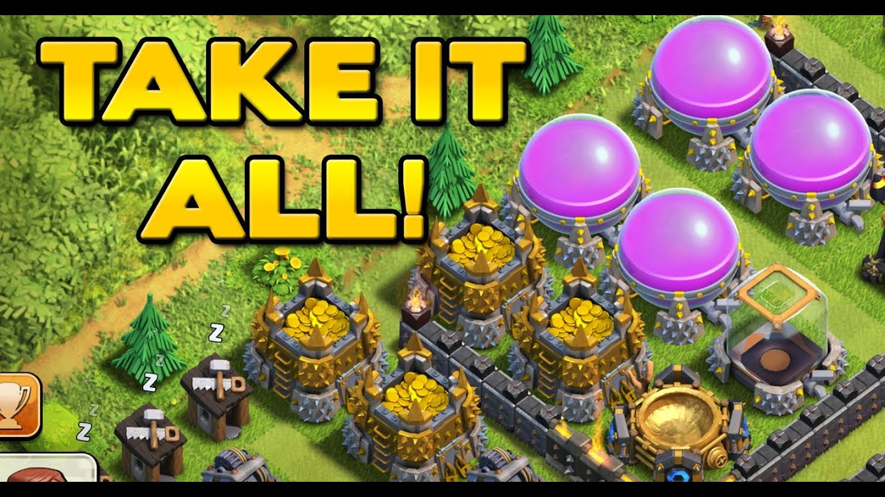 Clash of Clans - Best Farming Troop Combo. Episode 4 - Take It All!