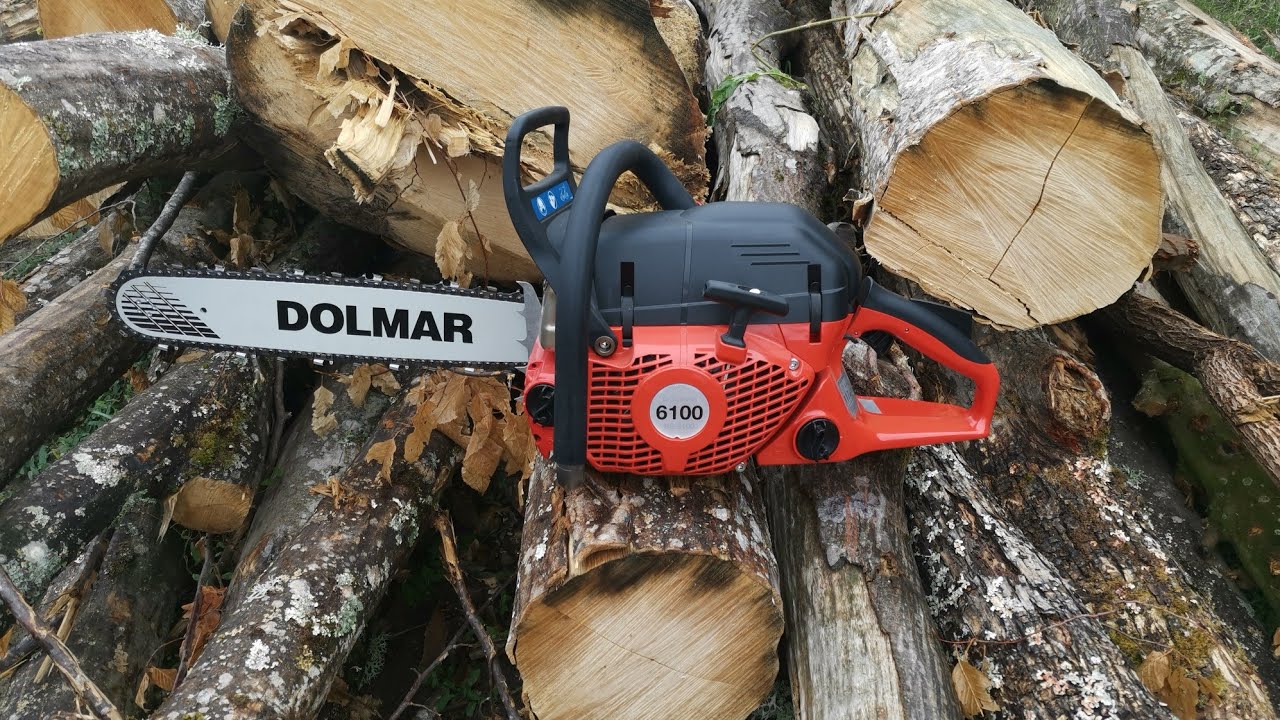 CHAINSAWS DOLMAR 6100-61cc-4,6 cp-6 kg first time cutting with the chainsaw.