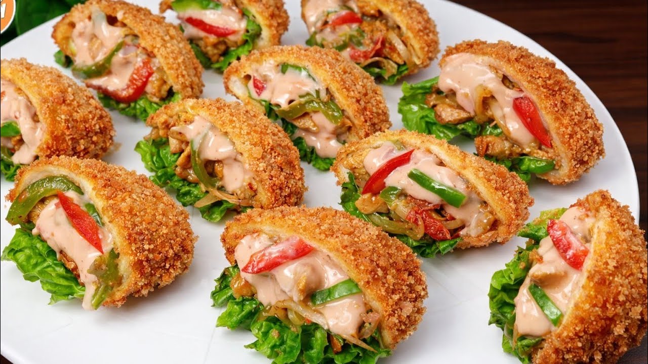 Malai Chicken Bread Pocket Recipe | Crispy & Creamy Iftar Special | Ramadan Special Snack