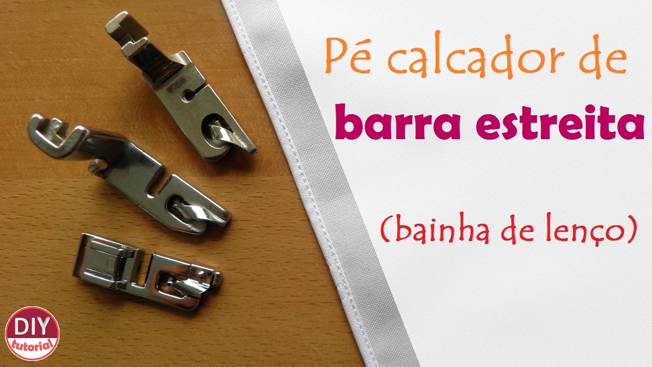Bainha lenço com calcador para bainha estreita: como usar (DIY Tutorial) - VEDA#7