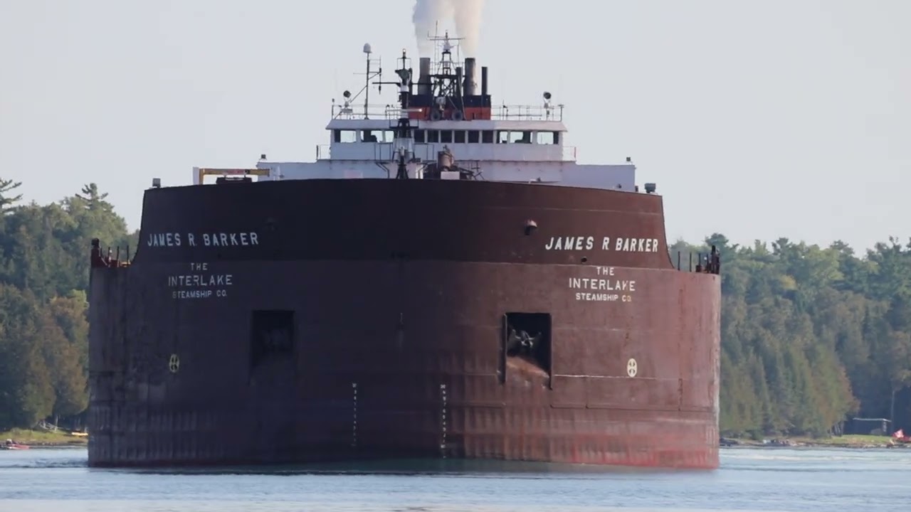 James R Barker making the turn at Johnson's Point - St Mary's River upbound channel 09.13.25