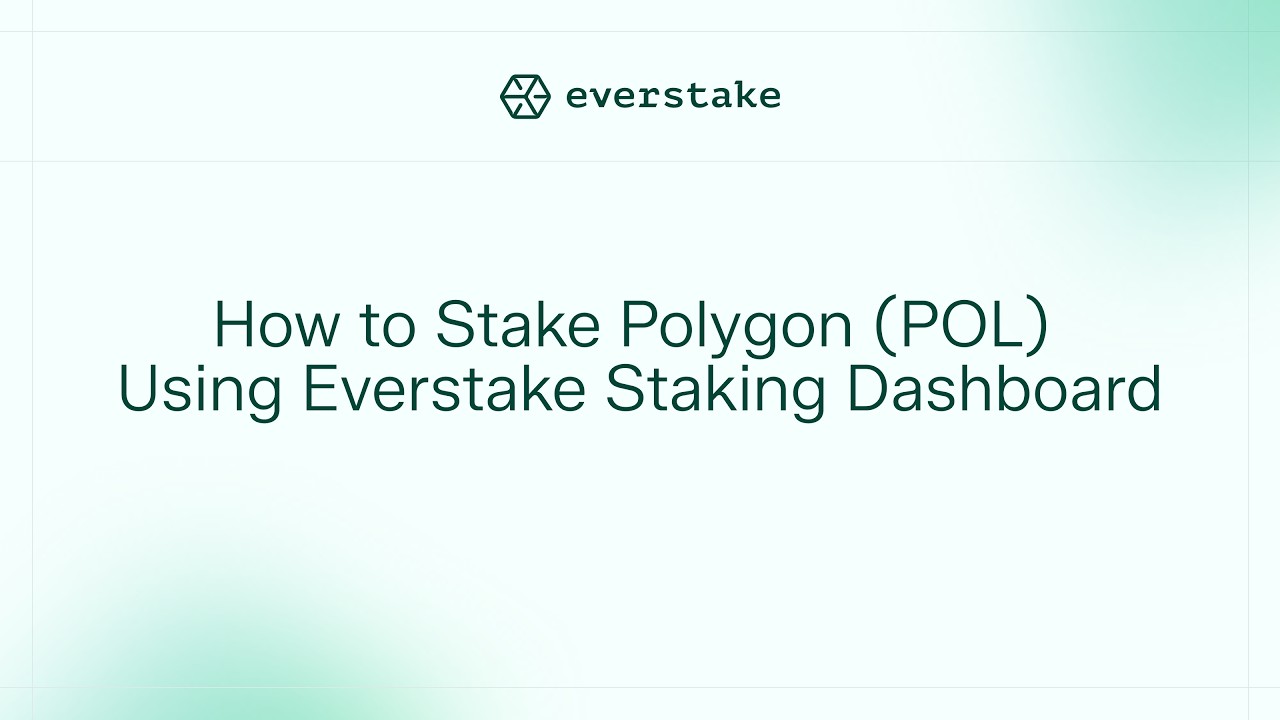 How to stake Polygon (POL) using Everstake Staking Dashboard