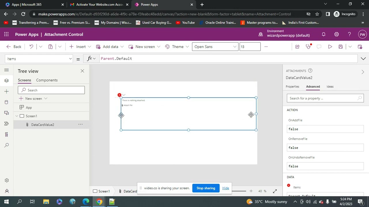 PowerApps Attachment Control