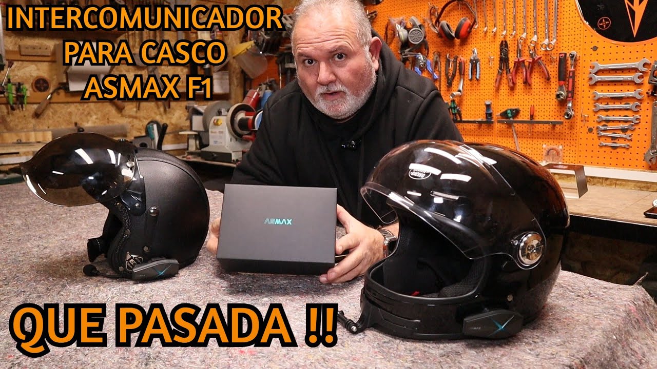 INTERCOMUNICADOR ASMAX F1 EN ESPAÑOL  , MONTAJE , EMPAREJAMIENTO Y ACTUALIZACION  / GINESSOT