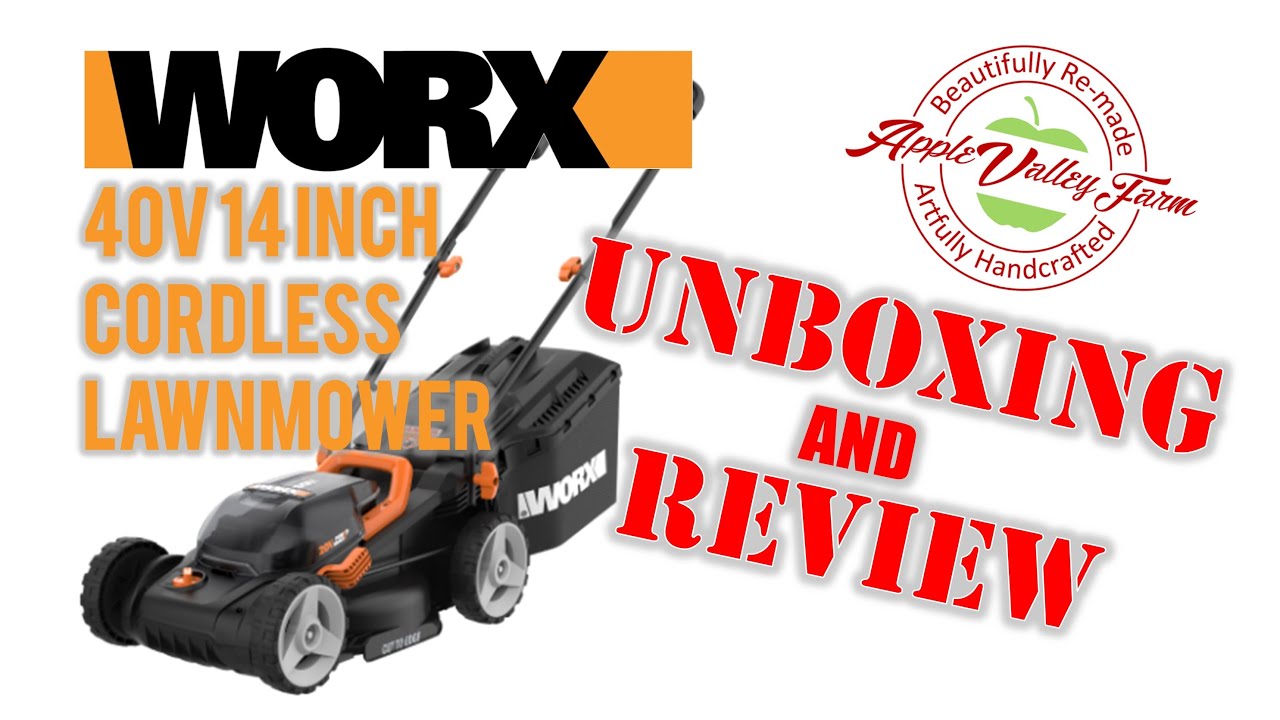 Worx 14 Inch 40 Volt Cordless Lawnmower Unboxing and Tool Review