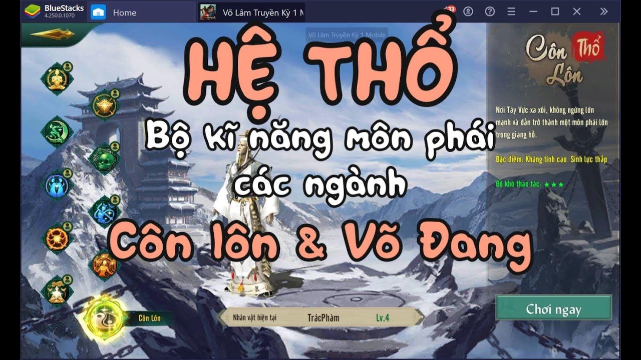 VLTK 1 Mobile : #4 HỆ THỔ : Bộ kĩ năng m&ocirc;n ph&aacute;i v&agrave; c&aacute;c ng&agrave;nh : C&Ocirc;N L&Ocirc;N & V&Otilde; ĐANG