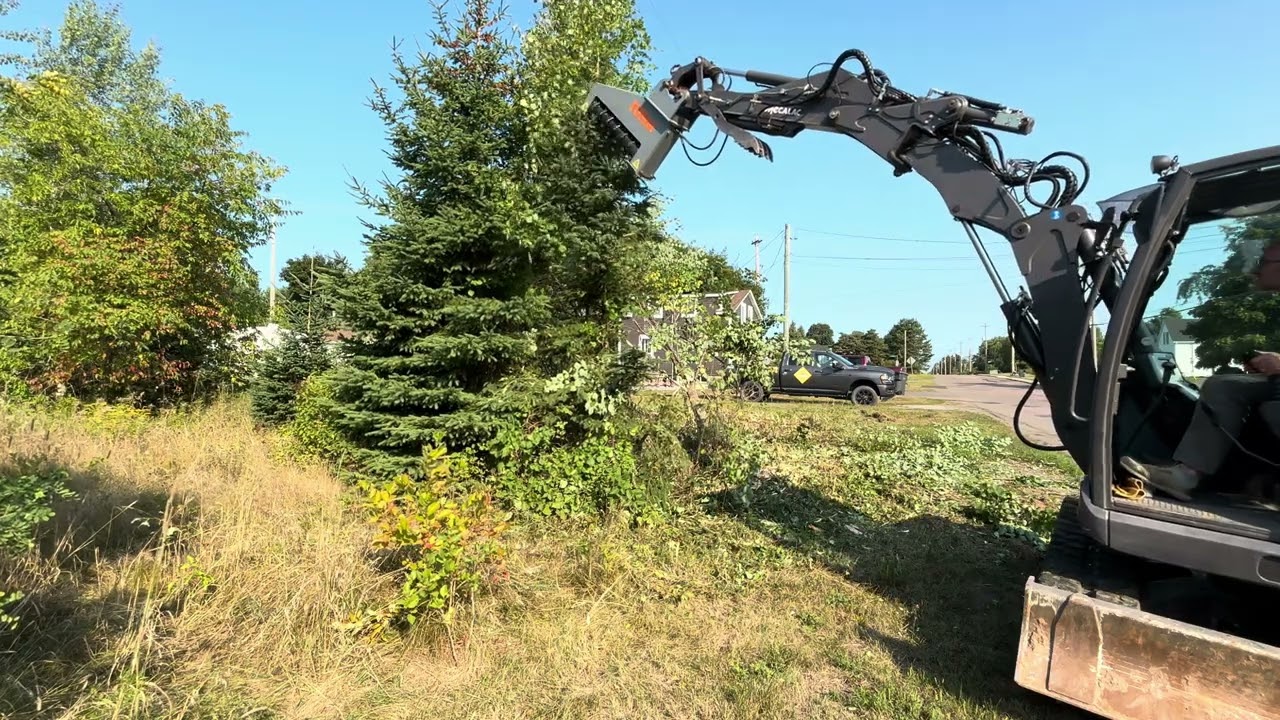 Mecalac 6MCR mulching with Forax HD36 mulcher