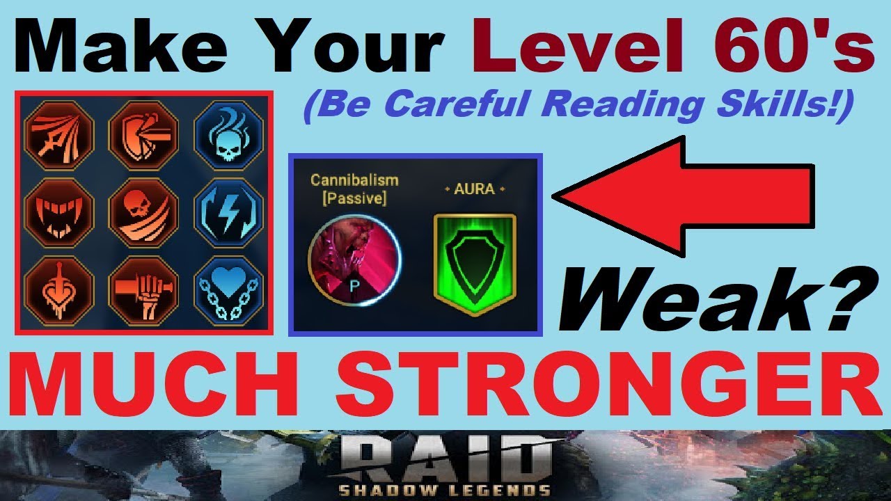 Feel Weak?.. Make Your Level 60's ~MUCH STRONGER~ [RAID: Shadow Legends]