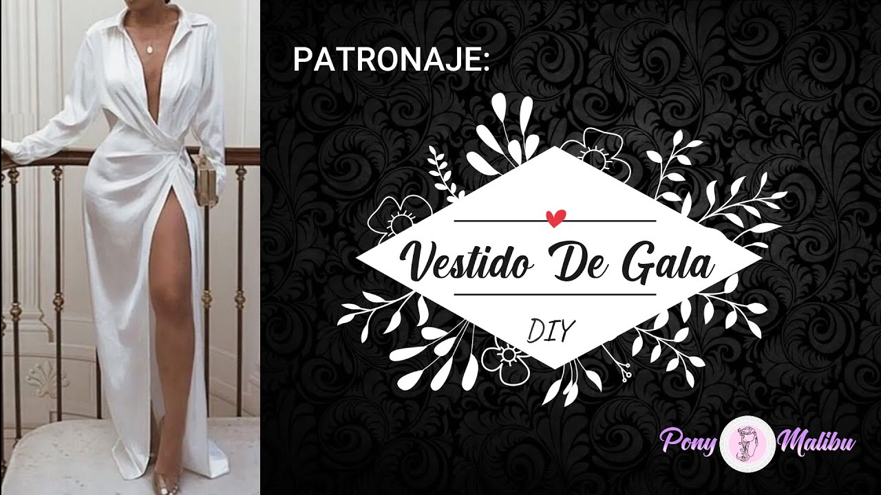 VESTIDO DE GALA CAMISERO CRUZADO CON DRAPEADO || DESARROLLO DE MODAS