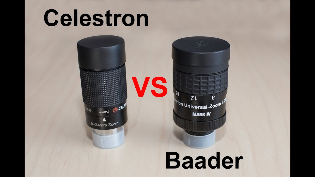 Celestron 8-24mm Zoom Telescope Eyepiece Review - Celestron Zoom vs Baader Zoom!!!
