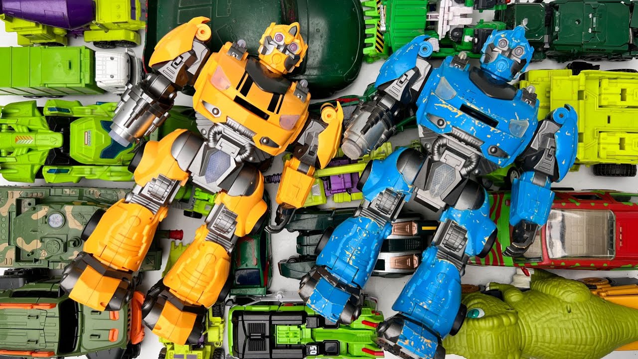 New Green Color Transformers: Carbot Tobot HelloCarbot BUMBLEBEE   Tank Army vehicles Transformation