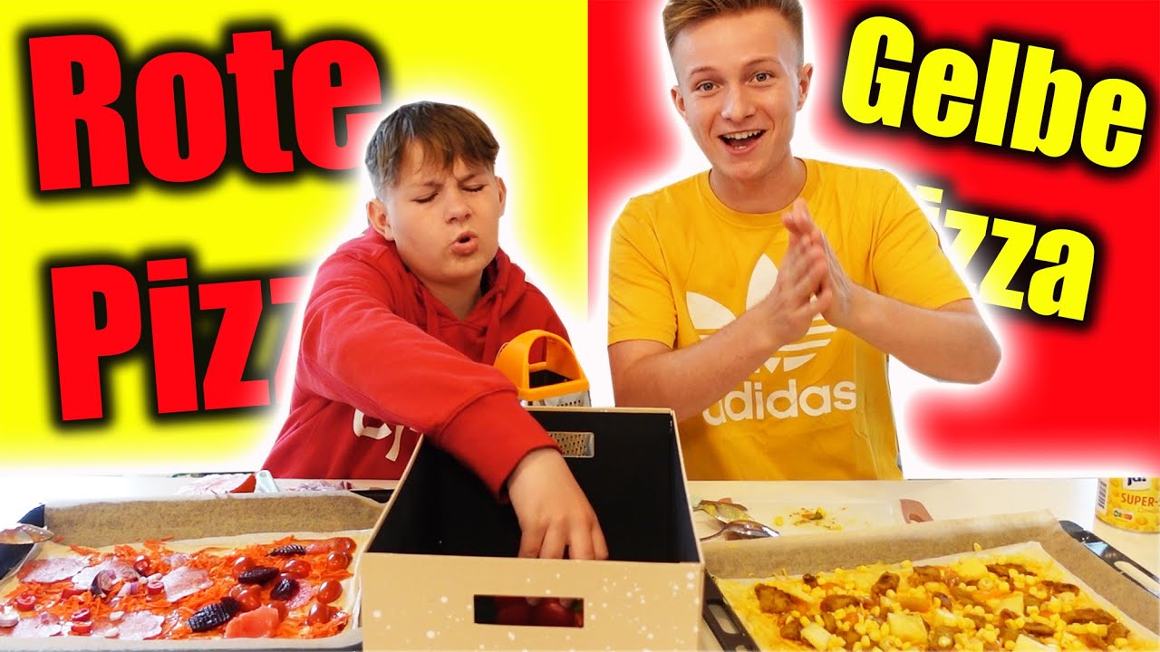 Rote Pizza VS Gelbe Pizza Challenge 🔴🍕🟡  mit @Ash5ive  @Echtso  @marieland  TipTapTube UNCUT