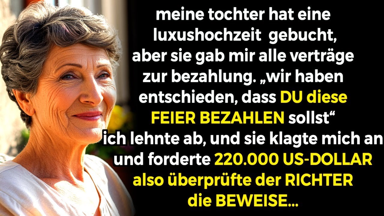 Meine Tochter beschloss, dass ich ihre Hochzeit zahlen soll – als ich ablehnte, verklagte sie mich