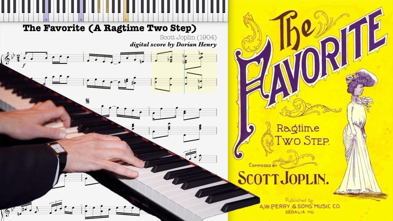 The Favorite by Scott Joplin (1904, Ragtime piano)