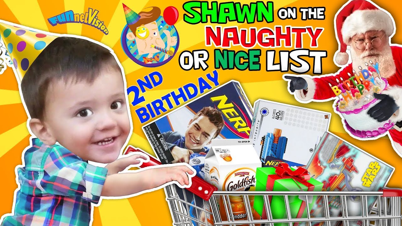 SHAWN's 2nd BIRTHDAY! On Santa's Naughty List The Terrible 2's R Here FUNnel Vision Birthday Vl