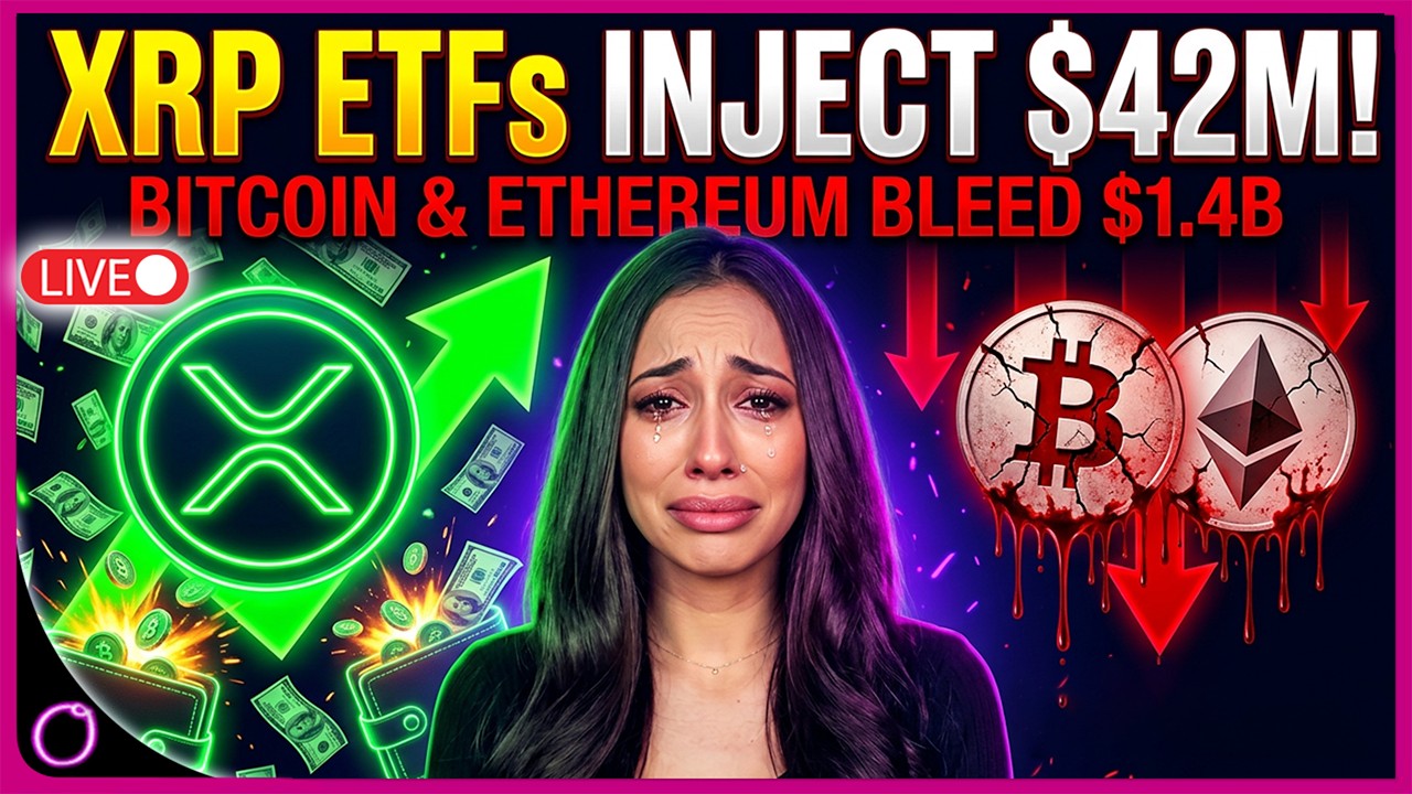 🚨 XRP ETFs PUMP $42M While Bitcoin & Ethereum BLEED $1.4 BILLION!