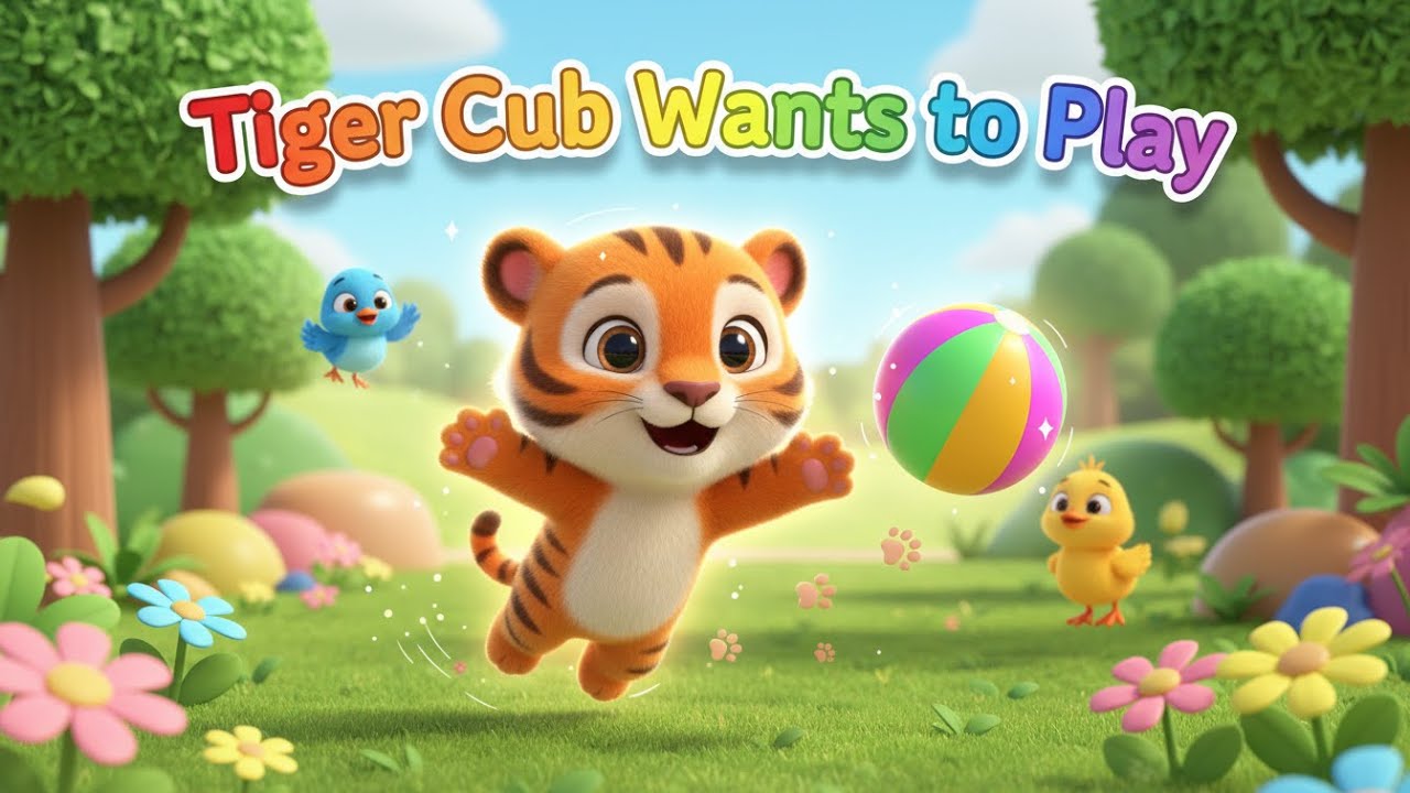Tiger Cub Wants to Play &ndash; Nursery Rhyme, Toddler Learning, Animal Fun, and Playful Adventure