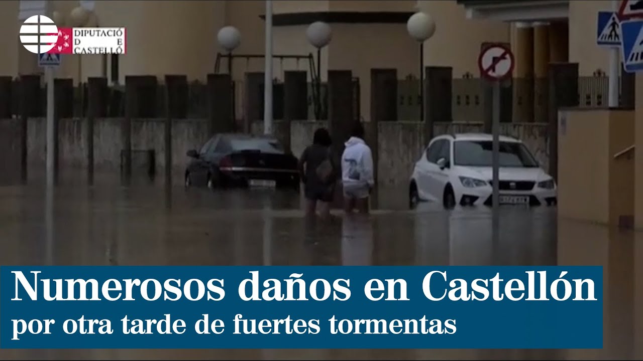 Numerosos daños en Castellón por otra tarde de fuertes tormentas