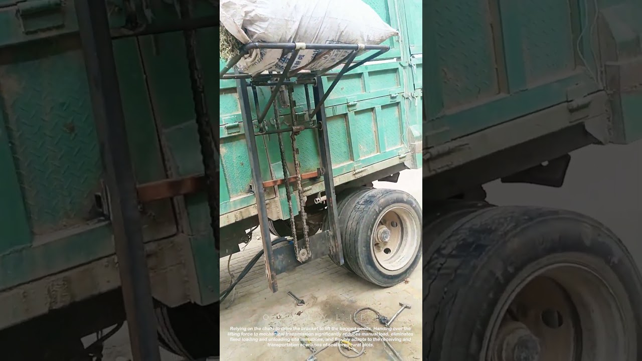 Clever Farmer Truck Upgrade, Chain Bracket Raises Cargo Onto Truck