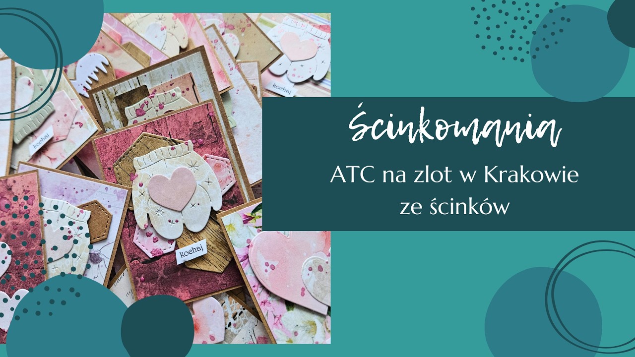 Ścinkomania - czyli pozbywanie się scrap ścinków - ATC na zlot w Krakowie