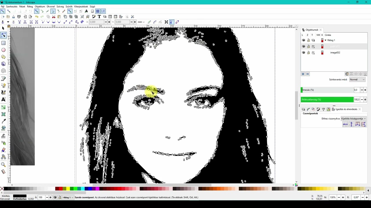 Inkscape | kép vektorizálása / convert image to vector