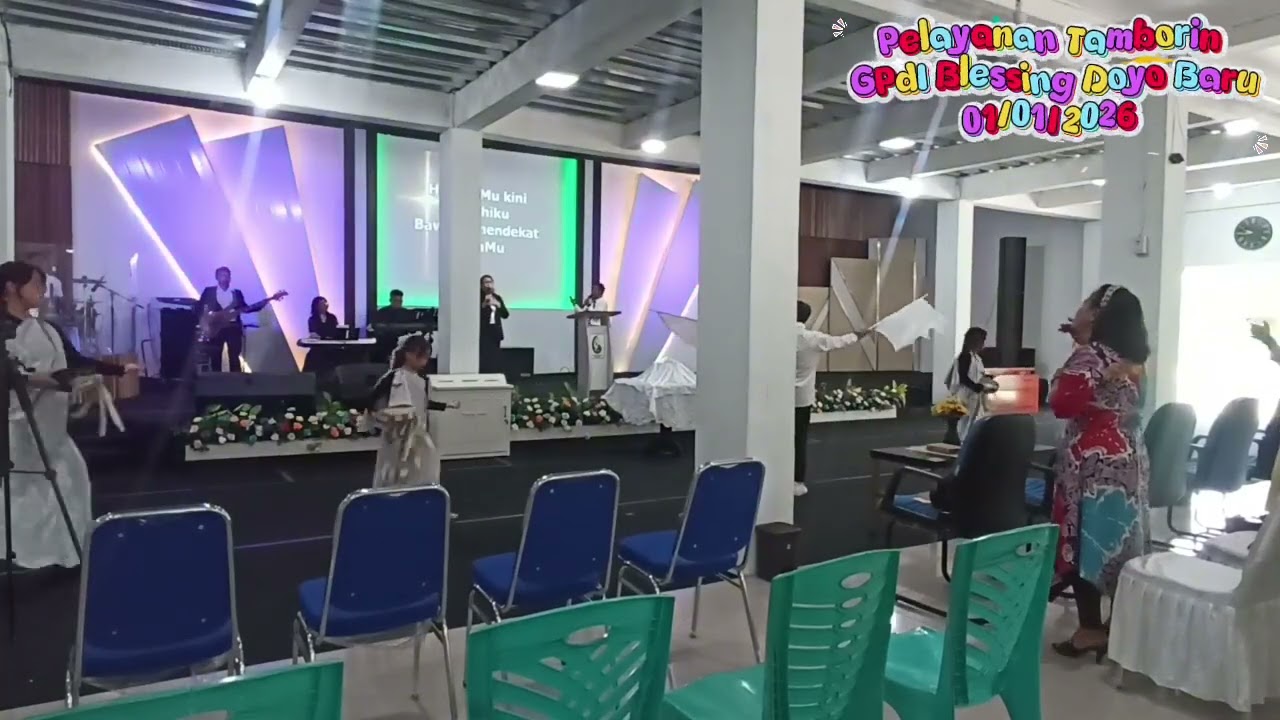 Pelayanan Tamborin Tahun Baru 01/01/2026 GPdI Blessing Doyo Baru Part 1 