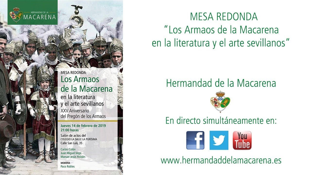 Mesa Redonda "Los Armaos de la Macarena en la literatura y el arte sevillanos"