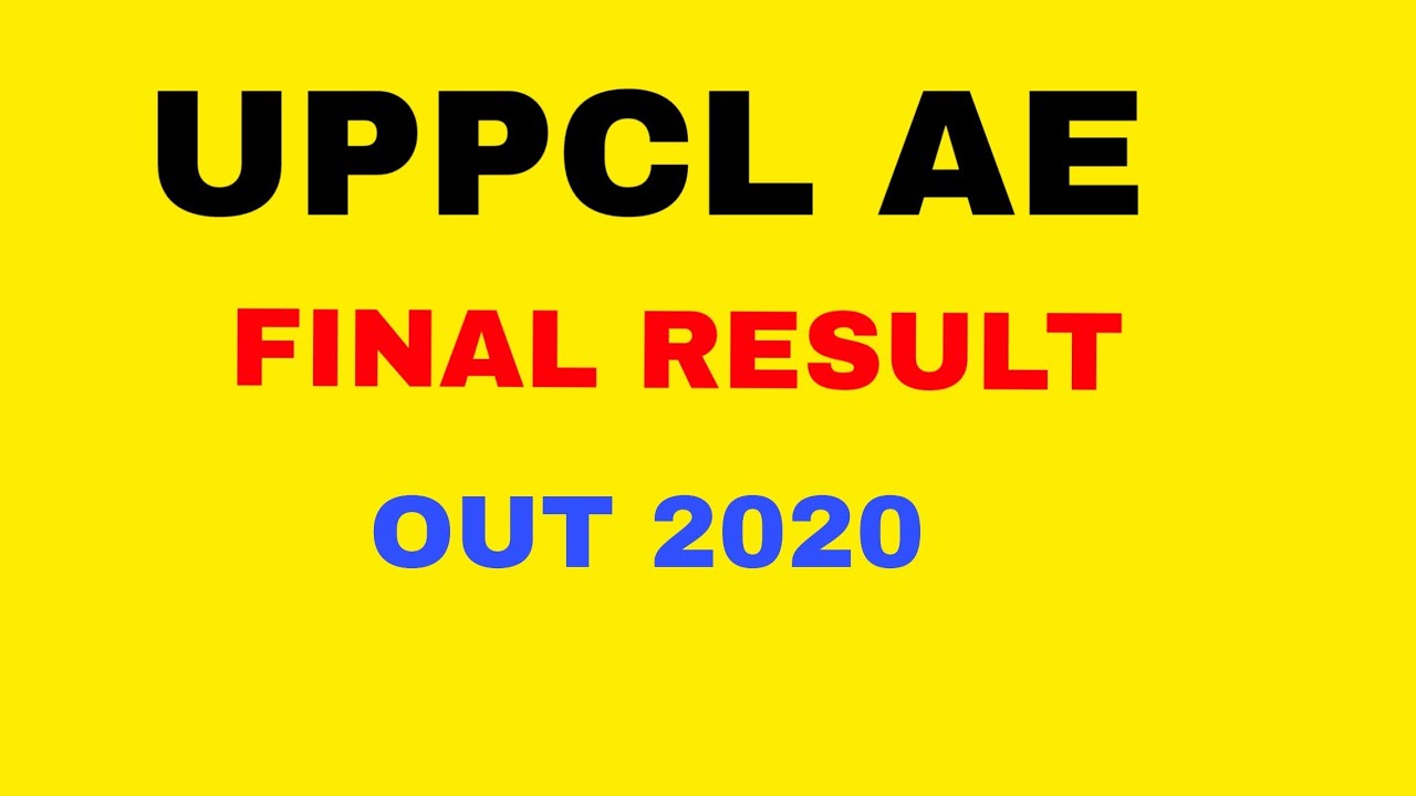 UPPCL AE FINAL RESULT OUT 2020
