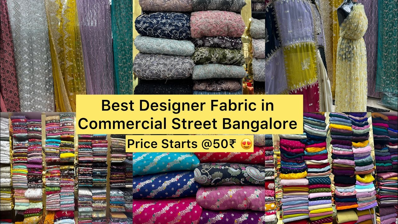 Best Designer Fabric in Commercial Street Bangalore |Wedding Shopping #streetshopping #khushbushetty