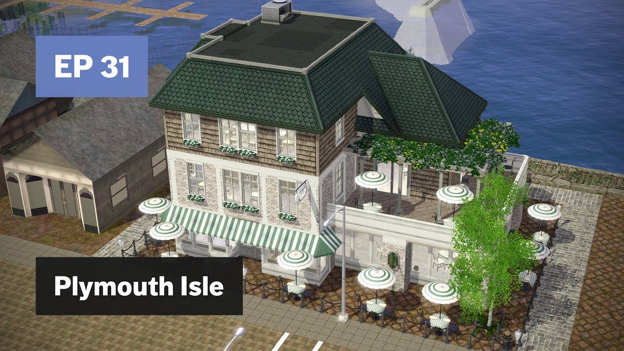 Waterfront Restaurant • Plymouth Isle EP 31 • The Sims 3 Create a World