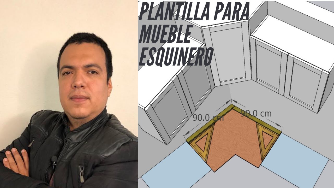 Cómo hacer plantilla para mueble esquinero de cocina