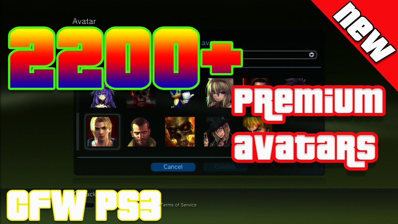 [PS3/CFW] ☆2200+ PREMIUM AVATARS + (DOWNLOAD)☆