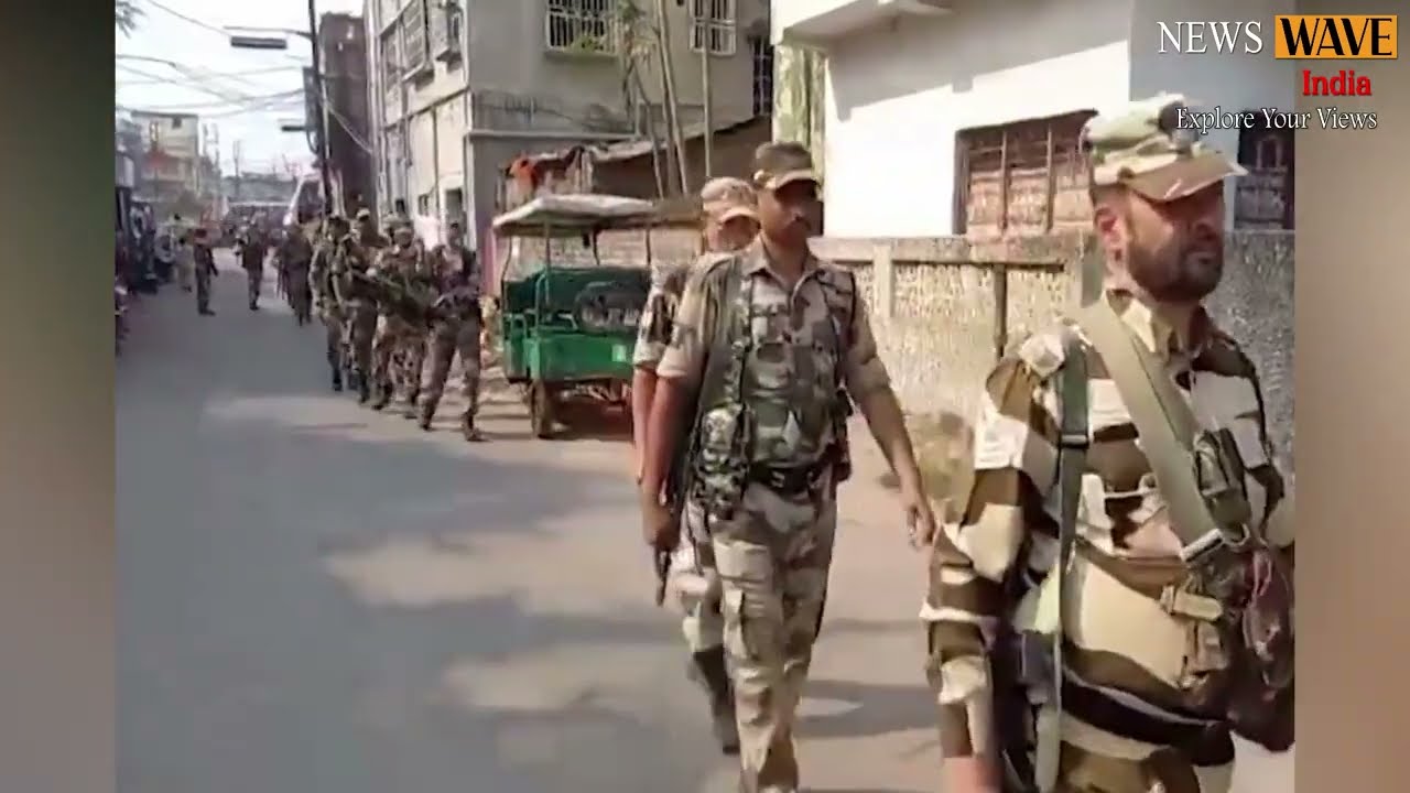 Central Forces begin route March in West Bengal ahead of poll dates.