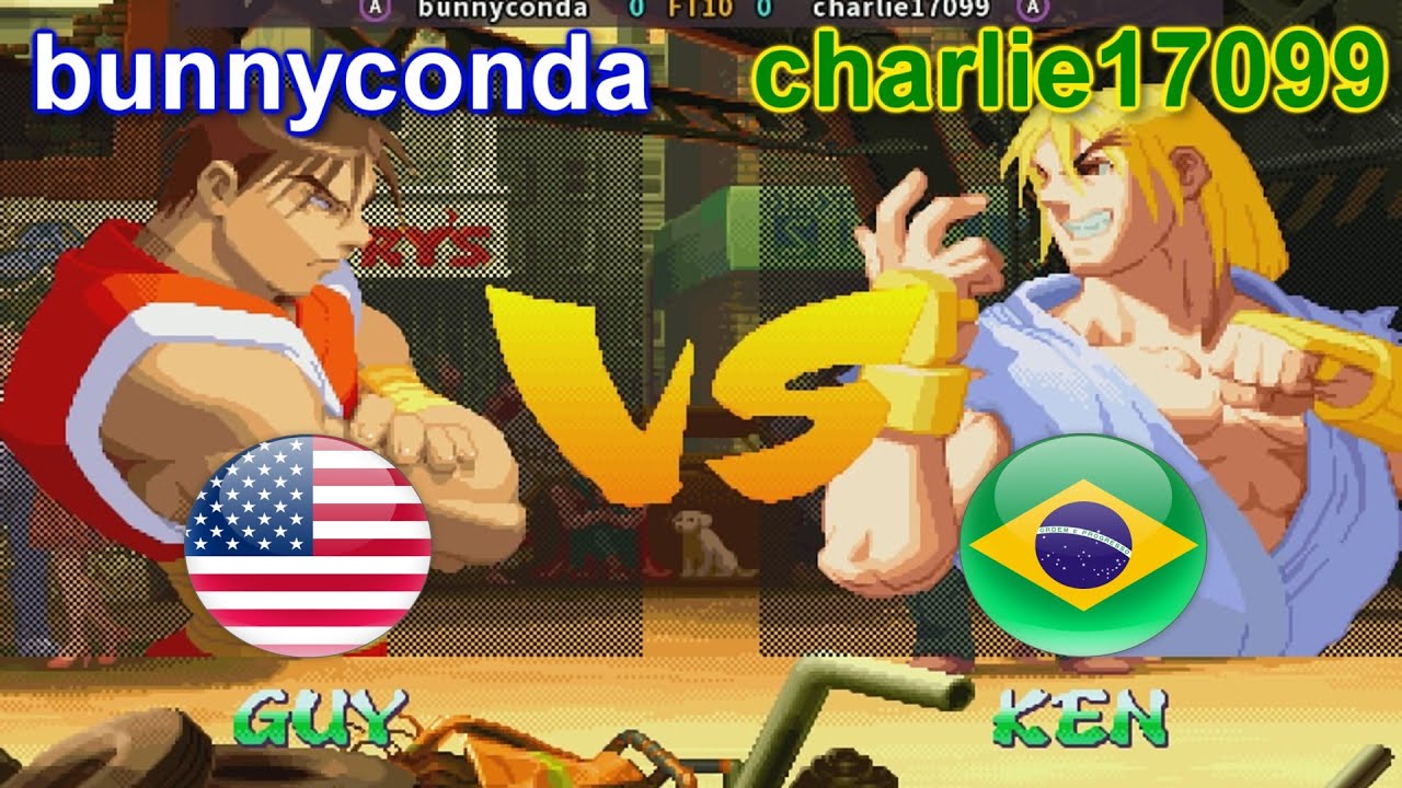 Street Fighter Alpha 2 - bunnyconda vs charlie17099 FT10