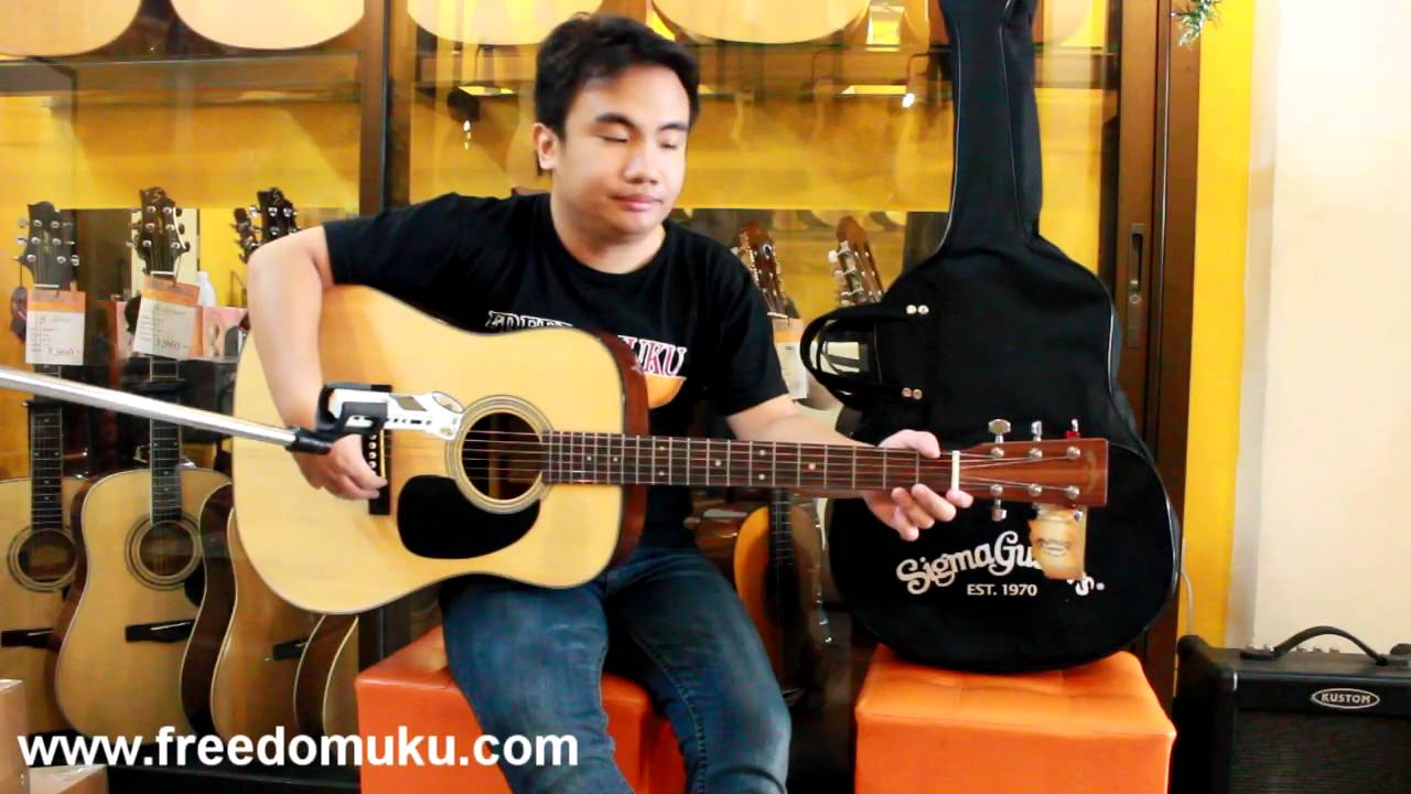 กีตาร์โปร่ง Sigma DM-1ST Review by Freedom Uku Music