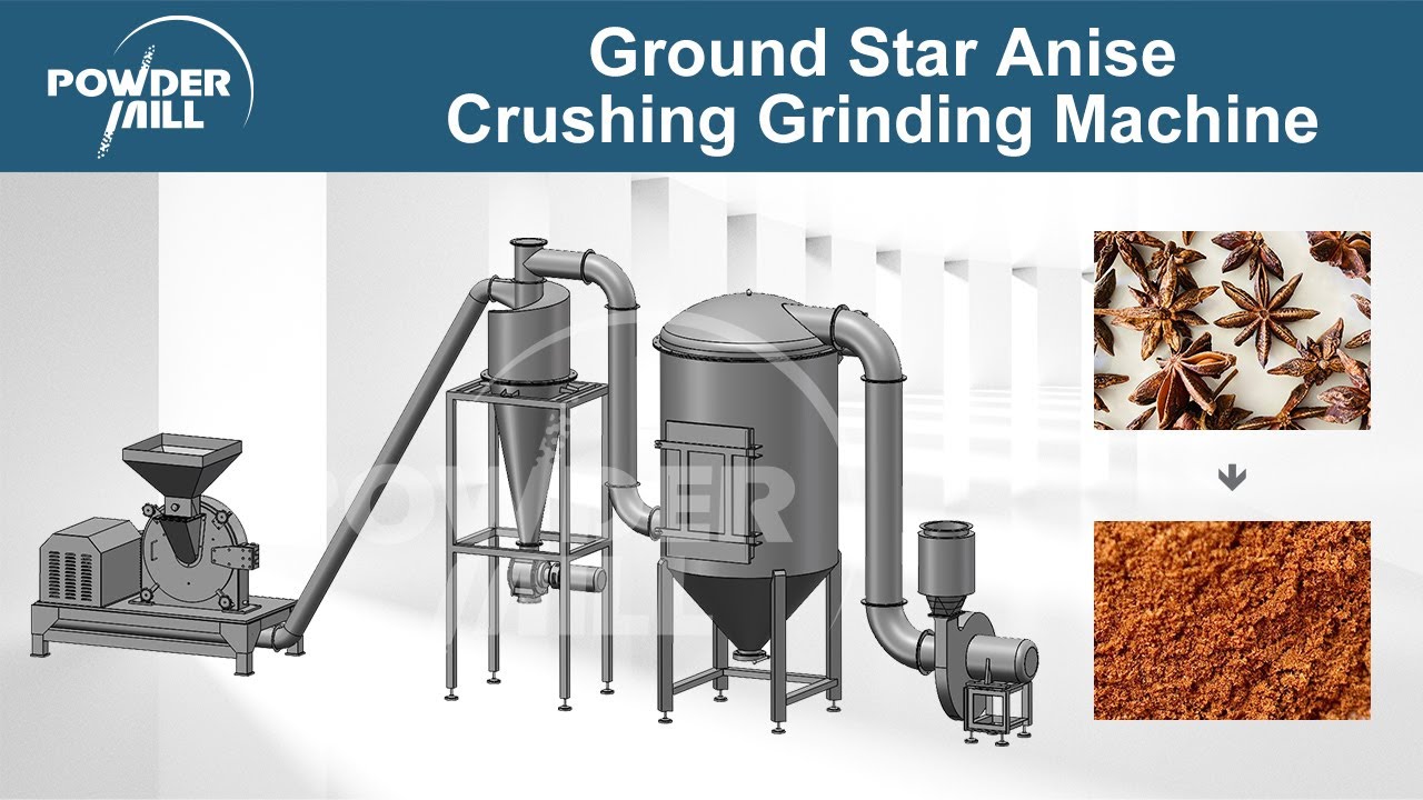 Ground Star Anise Crushing Machine, Spices Grinding Machine, Powder Pulverizer Machine - Mill