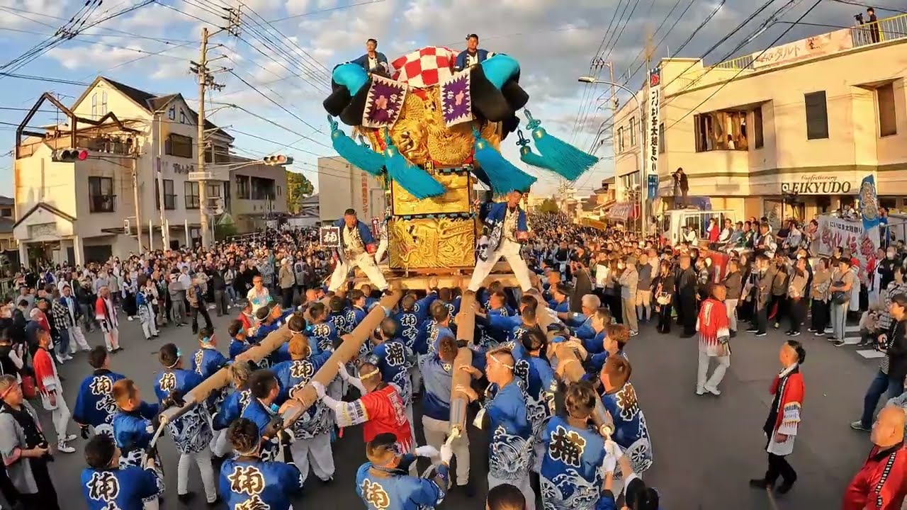 4K (60fps) 2023 .10 .17 新居浜太鼓祭り　川東地区　多喜浜駅前かきくらべ　入場シーン
