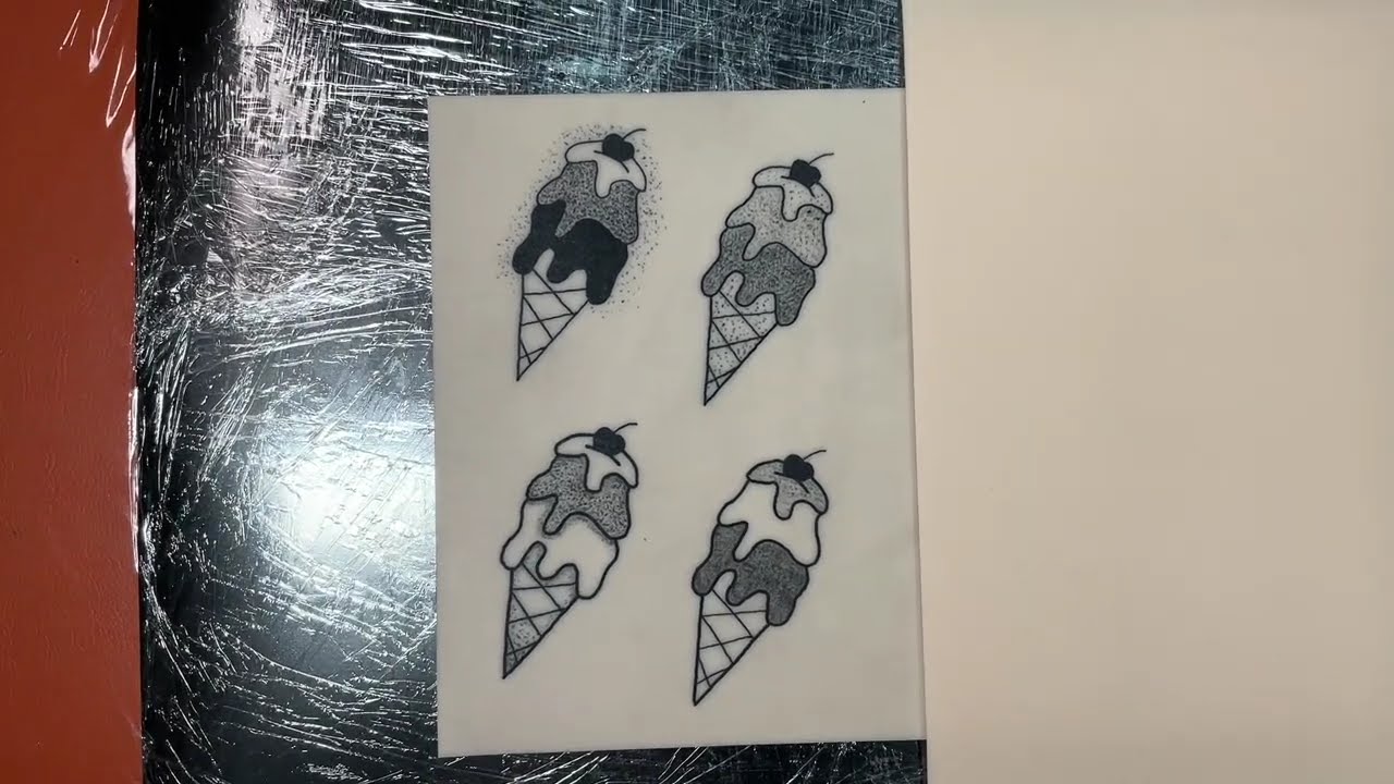 ICE CREAM TATTOO time lapse 