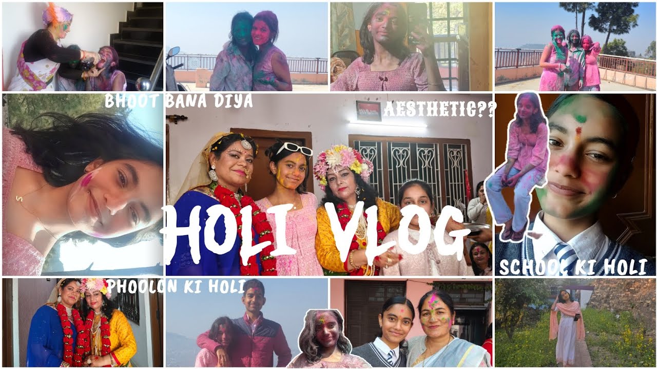 Holi Vlog 🤣Bhoot hi bana diya