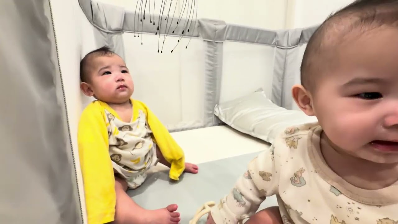 ただパパと双子で遊んでるところ　