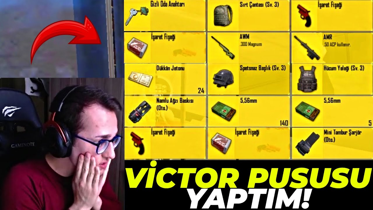 VİCTOR PUSUSU YAPIP VURDUĞUM ADAMLARIN LOOTLARIYLA WIN ALMAK ? PUBG MOBILE