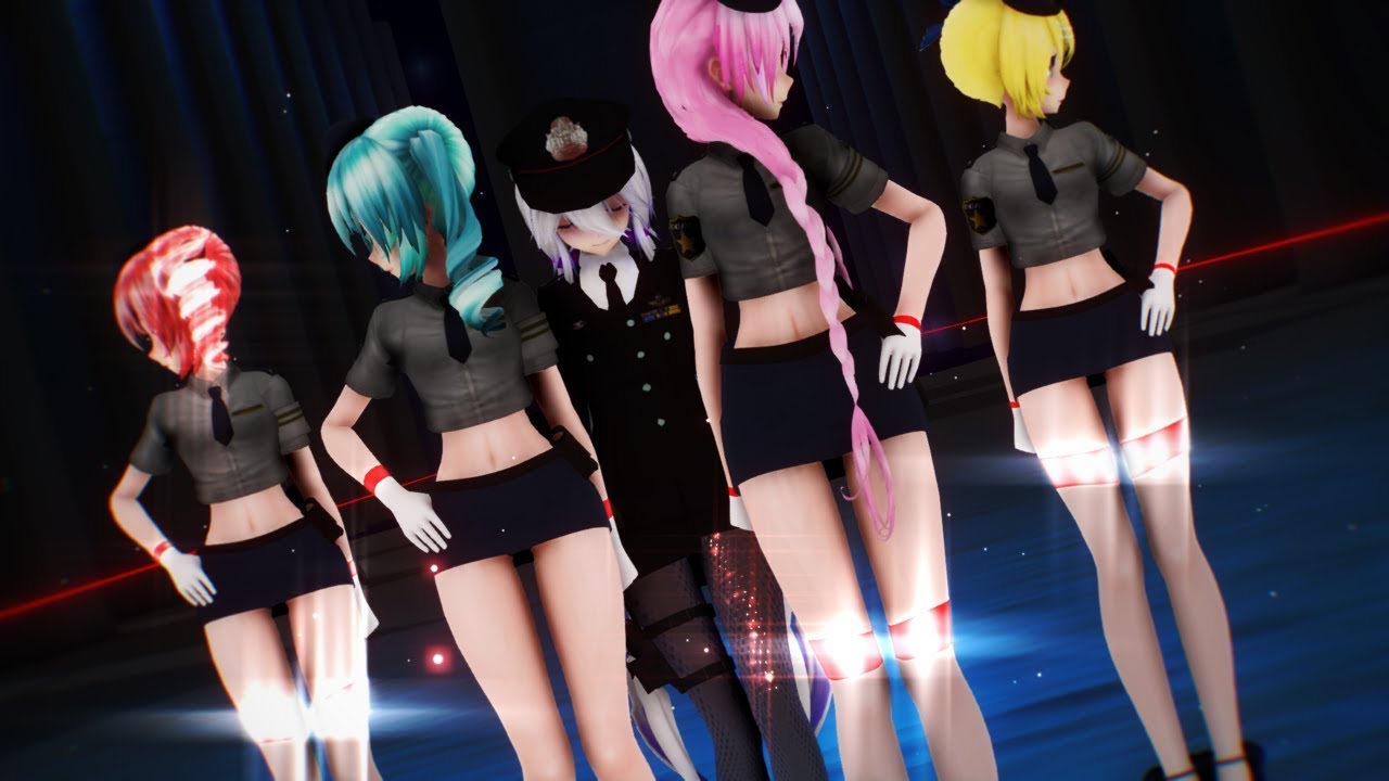 【MMD】PLAY我呸 - Agent Luka, Miku, Rin, Teto and Thai Police Haku